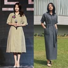 이지아-김희애, 올여름 인기 뜨겁네! 패션가 베스트셀러 코트 같은 원피스룩